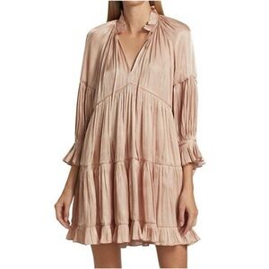 Cinq à Sept Blush Ruffle Mini Dress